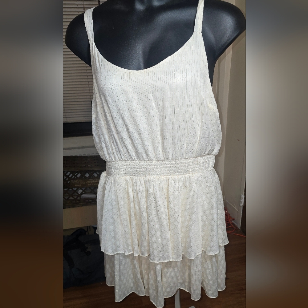 Express Cream Midi Dress